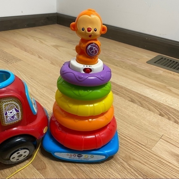 Vtech Drop & Go Truck & Monkey Stacker Toy Bundle - Picture 2 of 11